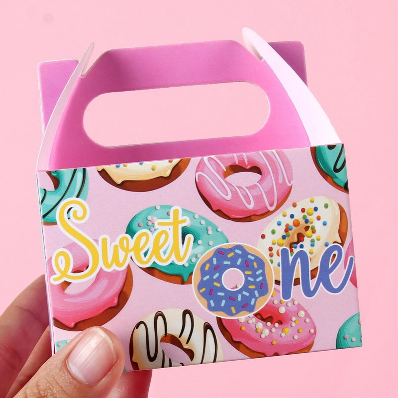 4 vnt. Spurgų dovanų maišelis Desertas Sausainiai Saldainių Dėžutės Gimtadienio dekoravimas Vaikams Dovanų Pakavimo Dėžutė Kūdikių dušo reikmenys mergaitėms