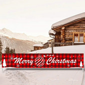 1 τεμ Χριστουγεννιάτικο υπαίθριο Banner Flags Merry Christmas Garden Mall Banner Decorati Navidad Χριστουγεννιάτικο Δώρο Πρωτοχρονιάτικο Διακόσμηση σπιτιού