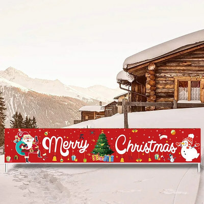 1 τεμ Χριστουγεννιάτικο υπαίθριο Banner Flags Merry Christmas Garden Mall Banner Decorati Navidad Χριστουγεννιάτικο Δώρο Πρωτοχρονιάτικο Διακόσμηση σπιτιού