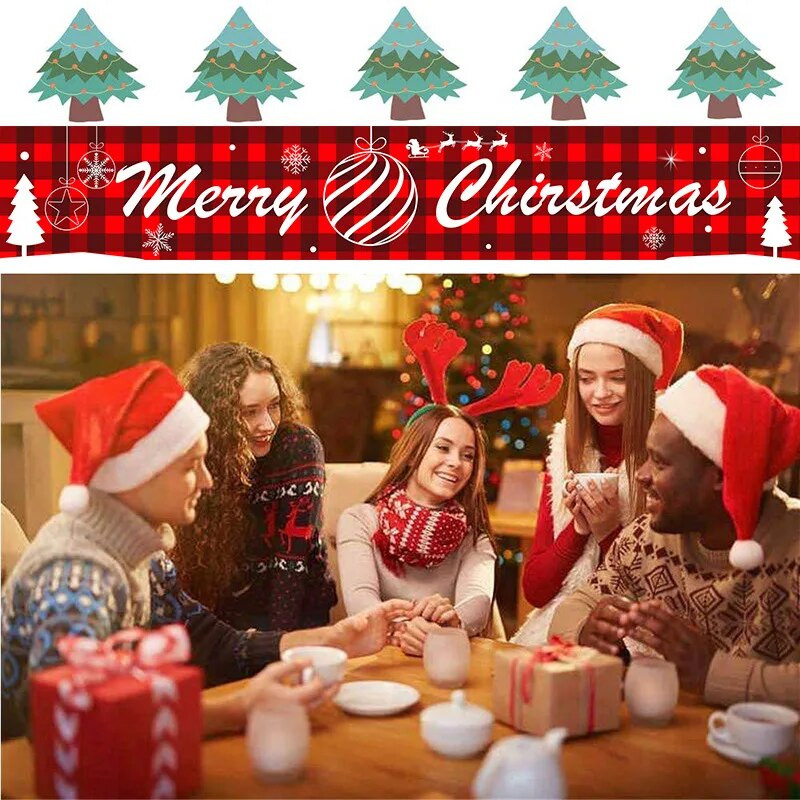 1vnt Kalėdų lauko reklamjuostės Vėliavos Linksmų Kalėdų sodas prekybos centro reklamjuostės dekoravimas Navidad Kalėdų dovanų vakarėlis Naujųjų metų namų dekoravimas