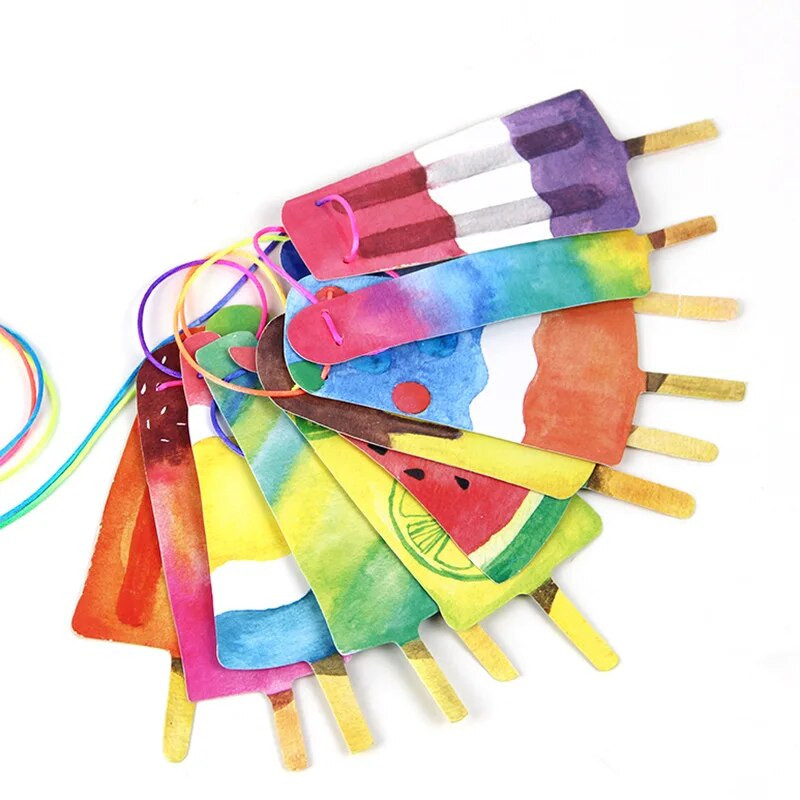 Havajų teminis vakarėlis Popsicle Virvelė Banner Juostelės Girliandos Gimtadienio ženklai Vakarėliai Kabantys ryšulių papuošimai