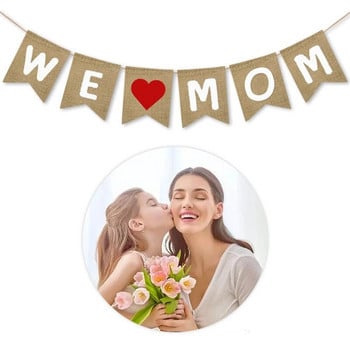 Декорация за партито на бащата и майката We Mom Dad Swallowtail Banner Birthday Party Висяща овесарка Фон Декорация на дома