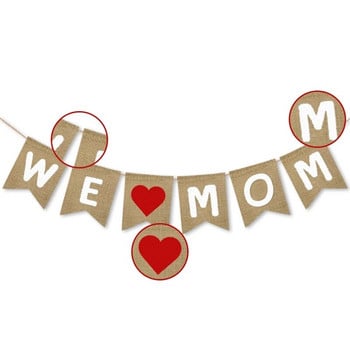 Декорация за партито на бащата и майката We Mom Dad Swallowtail Banner Birthday Party Висяща овесарка Фон Декорация на дома