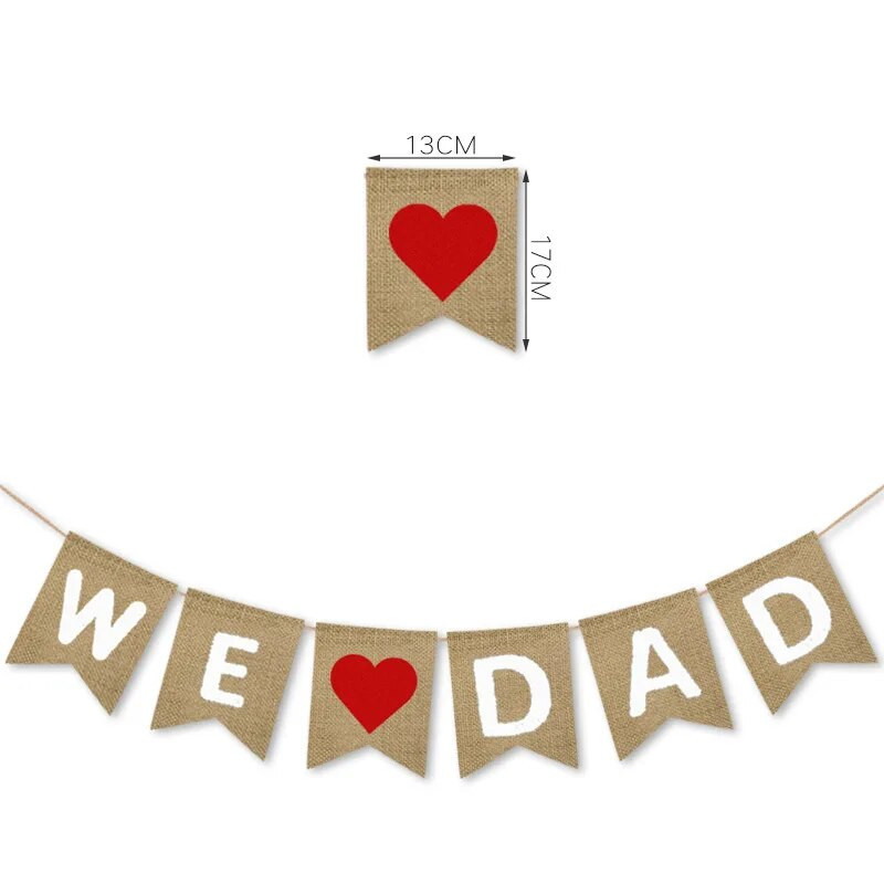 Dekoracija tėčio ir mamos vakarėliui Mes, mama, tėtis, kregždūnė, reklaminė juosta Gimtadienio vakarėlis Kabantis ryšulių fonas Namų dekoravimas