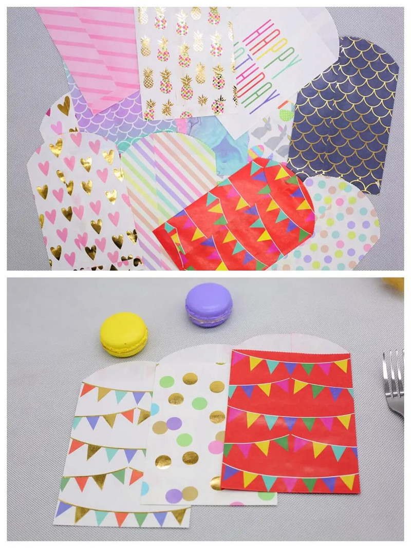 Popieriniai maišeliai dovanoms, Vestuvinis palankumo krepšys Vestuvių dušas Vestuvių gimtadienio jubiliejus Favor Candy Dovanų popierinis maišelis 10vnt/st