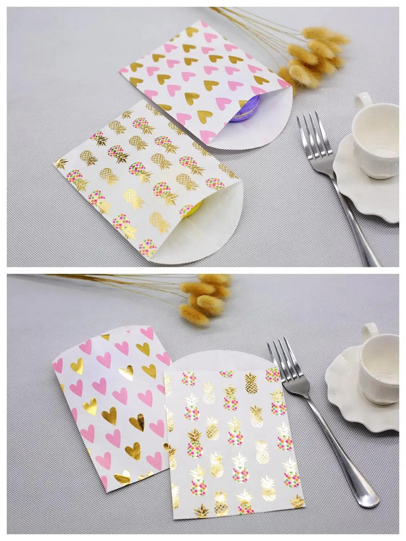 Popieriniai maišeliai dovanoms, Vestuvinis palankumo krepšys Vestuvių dušas Vestuvių gimtadienio jubiliejus Favor Candy Dovanų popierinis maišelis 10vnt/st