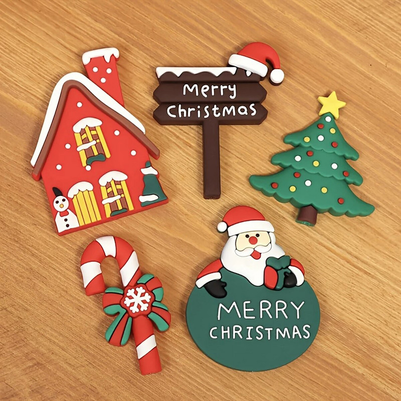 5 vnt Kalėdų įdėklų papuošimas Kekselių užpilučiai Torto papuošimas Kalėdų Senelio eglutė Kojinių saldainių vakarėlis Kalėdų puošmena