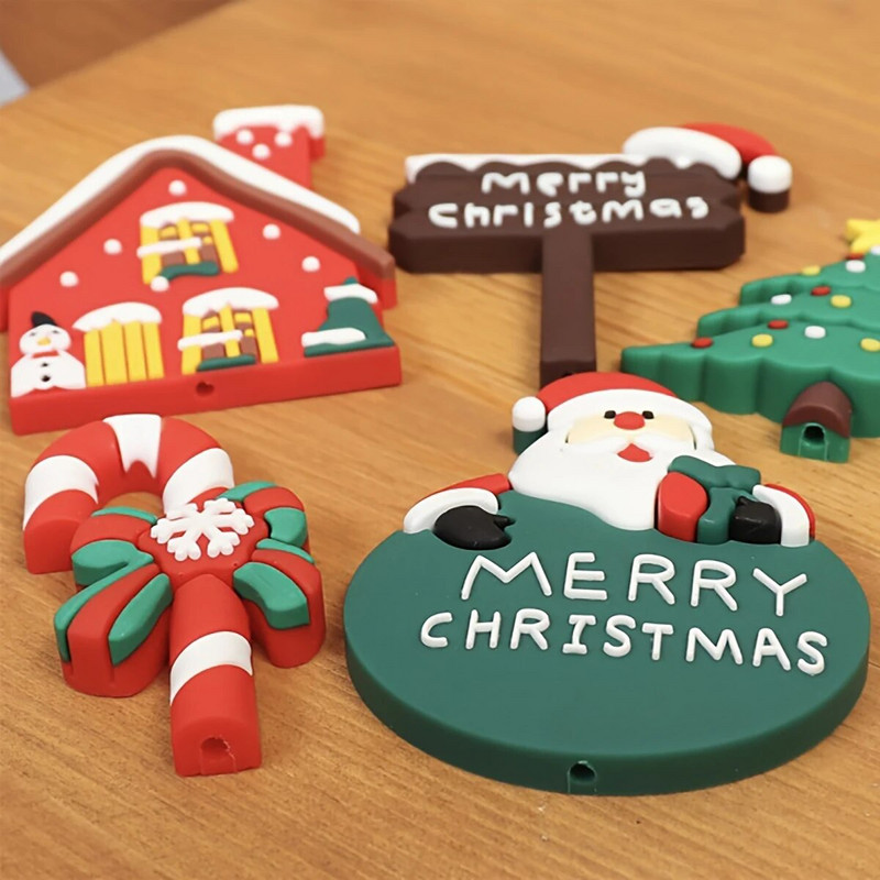 5 vnt Kalėdų įdėklų papuošimas Kekselių užpilučiai Torto papuošimas Kalėdų Senelio eglutė Kojinių saldainių vakarėlis Kalėdų puošmena