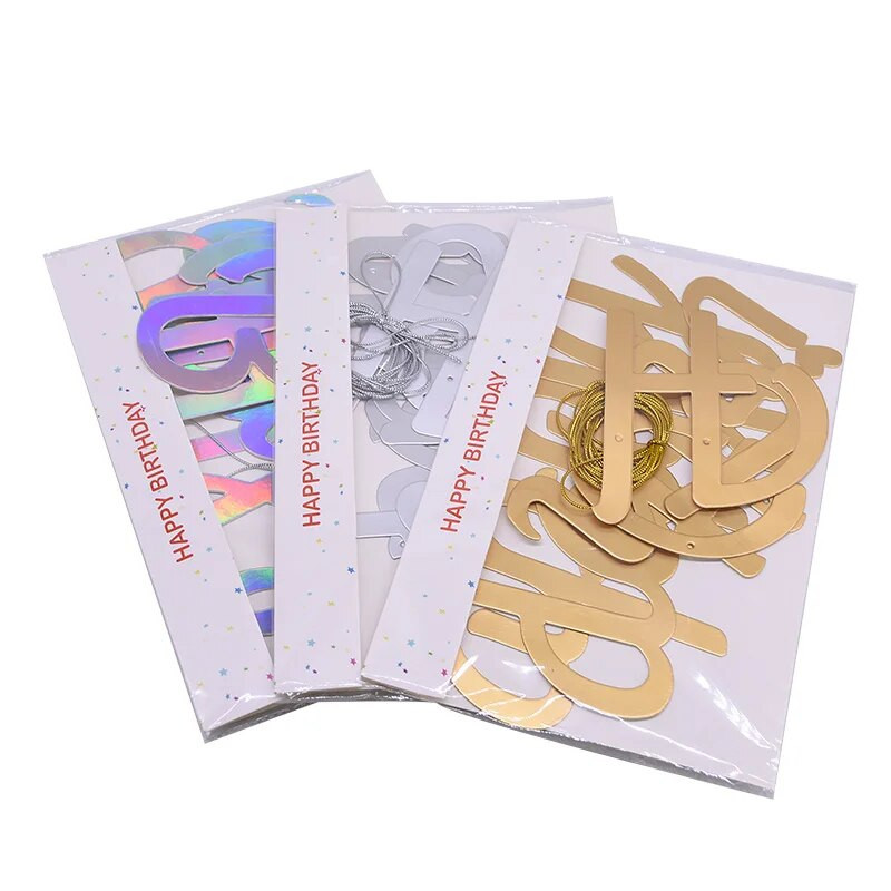 Su Gimtadieniu Gimtadienio Reklaminė juostelė Aukso drožlės Raidės su gimtadieniu Girliandos Styginės Kūdikių dušas Berniuko Mergaitės Gimtadienio vakarėlio dekoravimas