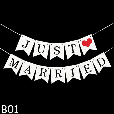 5M Vintage Wedding Bunting Just Married Photo Booth Prop Marry Me Wedding Banner Party Wedding Decorations Wedding Banner Flag