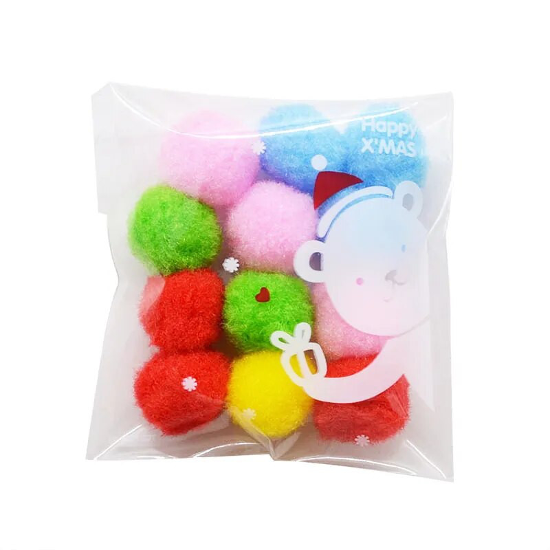 100 vnt Kalėdų saldainių maišeliai Mieli plastikiniai dovanų sausainiai Pakavimo maišeliai Sausainiai Užkandžiai Saldainių pyragai Pakavimo maišeliai Kalėdų dekoravimui