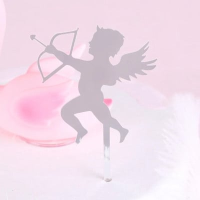 Έρως γάμος Cake Topper Magic girl Χρόνια πολλά Cupcake Toppers Ημέρα του Αγίου Βαλεντίνου Cake Flags Πάρτι Γάμος διακόσμηση ψησίματος