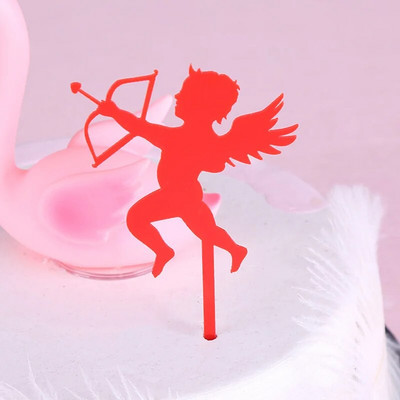 Έρως γάμος Cake Topper Magic girl Χρόνια πολλά Cupcake Toppers Ημέρα του Αγίου Βαλεντίνου Cake Flags Πάρτι Γάμος διακόσμηση ψησίματος