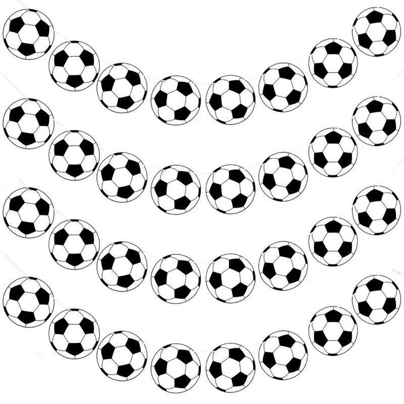 Futbolo sporto teminės vakarėlio reklamjuostės girliandos Linksmo gimtadienio vakarėlio dekoras Vaikai Berniukas Mergaitė Futbolas Ištraukiama vėliavėlė Mokyklos sporto temos dekoras