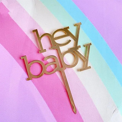 Αγόρι και κορίτσι Happy Birthday Cake Topper Baby γενέθλια Cupcake Flag Ακρυλικό Cupcake Topper Διακόσμηση τούρτας για πάρτι γενεθλίων