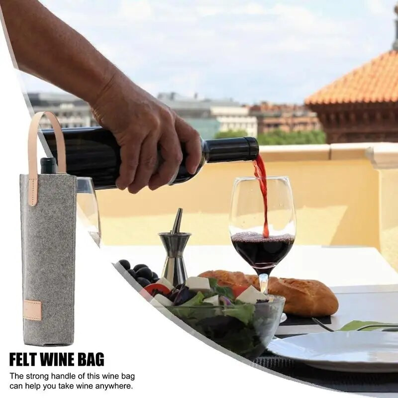 Vyno maišelis, veltinis, vieno butelio izoliuotas krepšys, paminkštintas vyno aušintuvas Dovana vyno mėgėjams ar vestuvėms