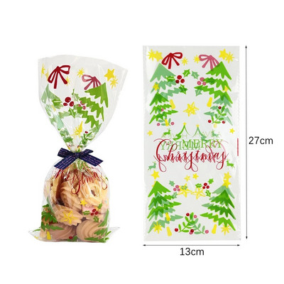 50 vnt Kalėdų dovanų maišelis Skaidrūs plastikiniai maišeliai dovanoms Saldainiai Sausainiai Kalėdų Namų parduotuvė Išpardavimas Dovanų Sausainiai Pakavimo maišeliai