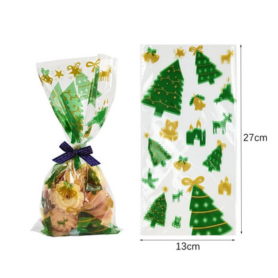 50 vnt Kalėdų dovanų maišelis Skaidrūs plastikiniai maišeliai dovanoms Saldainiai Sausainiai Kalėdų Namų parduotuvė Išpardavimas Dovanų Sausainiai Pakavimo maišeliai