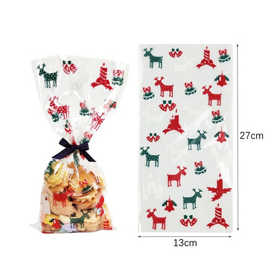 50 vnt Kalėdų dovanų maišelis Skaidrūs plastikiniai maišeliai dovanoms Saldainiai Sausainiai Kalėdų Namų parduotuvė Išpardavimas Dovanų Sausainiai Pakavimo maišeliai