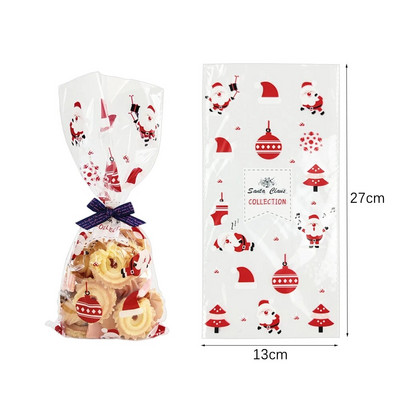 50 vnt Kalėdų dovanų maišelis Skaidrūs plastikiniai maišeliai dovanoms Saldainiai Sausainiai Kalėdų Namų parduotuvė Išpardavimas Dovanų Sausainiai Pakavimo maišeliai