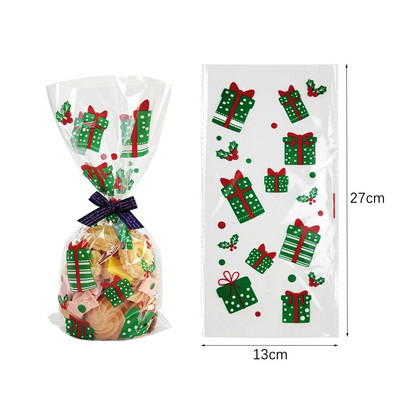 50 vnt Kalėdų dovanų maišelis Skaidrūs plastikiniai maišeliai dovanoms Saldainiai Sausainiai Kalėdų Namų parduotuvė Išpardavimas Dovanų Sausainiai Pakavimo maišeliai