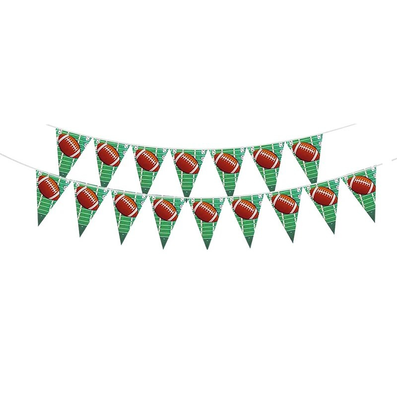 10 vnt./pak. Futbolo popieriaus vėliavos inžinerijos transporto priemonės reklamjuostė vaikams su gimtadienio vakarėliu