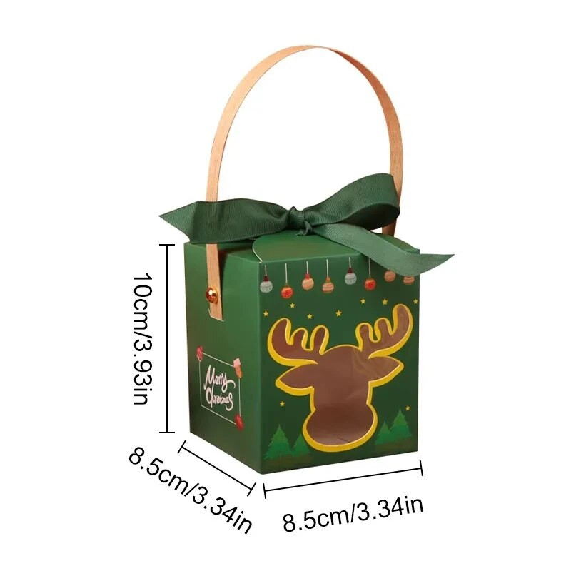 „MissDeer“ 1 vnt Kalėdų popierinių dovanų dėžutės maišeliai Kalėdų dekoracijos namams „Natal Candy“ šokoladinis maišelis Naujųjų metų 2024 reikmenys „Navidad“