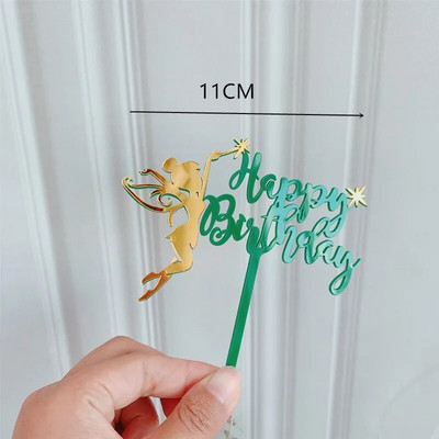 1 τεμ Mermaid Cake Topper Acrylic Unicorn Happy Birthday Cake Toppers For Baby Shower Cake Flags Προσωποποιημένη διακόσμηση τούρτας