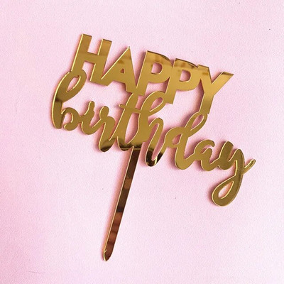 ins Χρόνια πολλά αγάπη μου Cake Topper Ακρυλικά φτερά αγγέλου γενεθλίων cupcake Toppers διακόσμηση Τούρτα ντους μωρού Προμήθειες