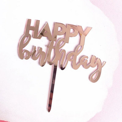ins Χρόνια πολλά αγάπη μου Cake Topper Ακρυλικά φτερά αγγέλου γενεθλίων cupcake Toppers διακόσμηση Τούρτα ντους μωρού Προμήθειες