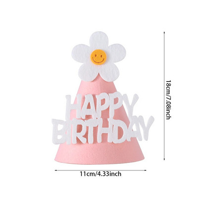 Daisy Happy Birthday Peokaunistus Bännermüts Valge lilleline vanik Lipp Fooliumist õhupallid INS Style Lapsed Poiss Tüdruk Sünnipäevasoodustused