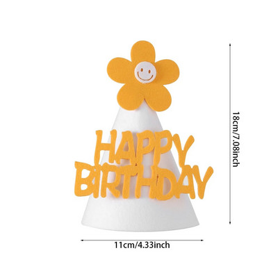 Daisy Happy Birthday Peokaunistus Bännermüts Valge lilleline vanik Lipp Fooliumist õhupallid INS Style Lapsed Poiss Tüdruk Sünnipäevasoodustused