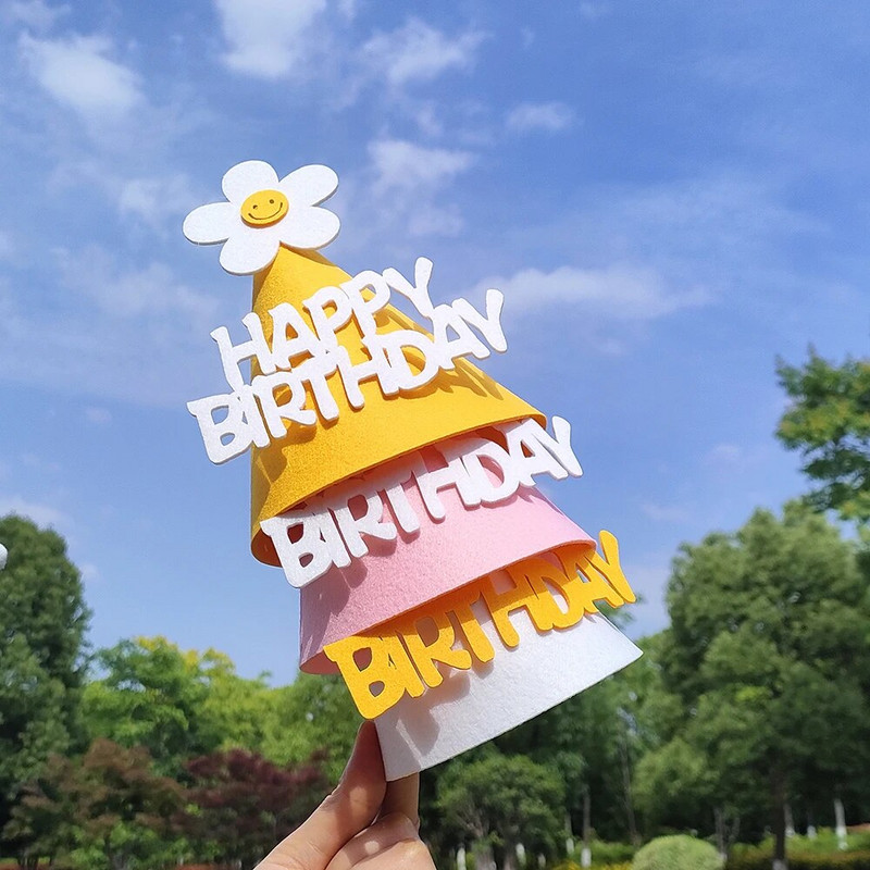 Daisy su gimtadieniu vakarėlio puošmena Reklaminė skrybėlė Balta gėlių girlianda Vėliava folija balionai INS Stilius Vaikams Berniuko Mergaitei Gimtadienio pasiūlymai