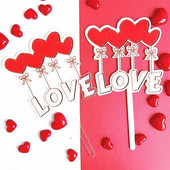Ins New Wedding Cake Topper Love Heart Balloons Ακρυλικό κάλυμμα τούρτας για στολίδια τούρτας γενεθλίων γάμου Υπέροχα δώρα