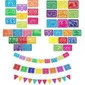 20*30cm Mexican Party Felt Bra Flower Party Supplies Mexican Flag Banner Party Decorations Theme Event Daily Decoration