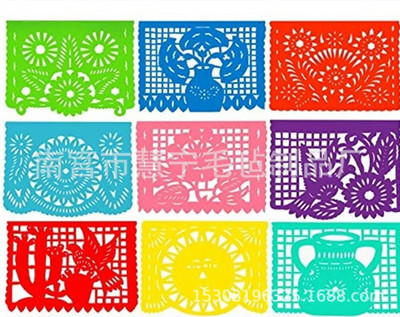 20*30cm Mexican Party Felt Bra Flower Party Supplies Mexican Flag Banner Party Decorations Theme Event Daily Decoration