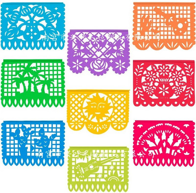 20*30cm Mexican Party Felt Bra Flower Party Supplies Mexican Flag Banner Party Decorations Theme Event Daily Decoration