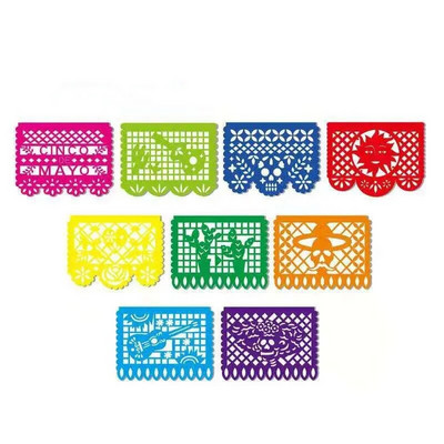 20*30cm Mexican Party Felt Bra Flower Party Supplies Mexican Flag Banner Party Decorations Theme Event Daily Decoration