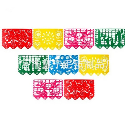 20*30cm Mexican Party Felt Bra Flower Party Supplies Mexican Flag Banner Party Decorations Theme Event Daily Decoration