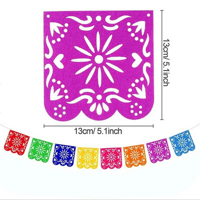 20*30cm Mexican Party Felt Bra Flower Party Supplies Mexican Flag Banner Party Decorations Theme Event Daily Decoration