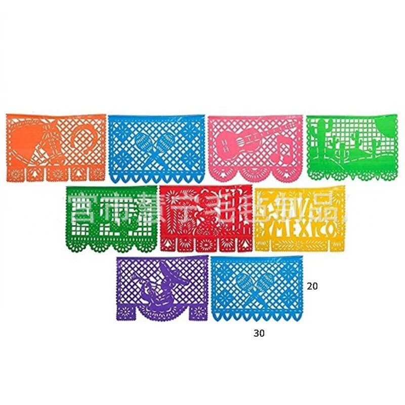 20*30 cm Meksikos vakarėlio veltinio liemenėlė gėlių vakarėlio reikmenys Meksikos vėliavos reklamjuostės Vakarėlio dekoracijos teminio renginio kasdienis dekoravimas