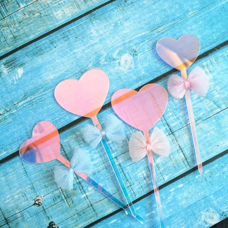 2 vnt akrilo vestuvinio torto apmušalas Blizgučiai Love Stars lazeriniai keksų viršeliai vėliavėlės gimtadienio vakarėliui tortų dekoravimui kūdikių dušas