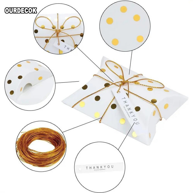 10 vnt. pagalvės formos kraft papuošalų saldainių dėžutė, darbinis popierius Vestuvinis palankumas Dovanų pyragas Vakarėlio maišeliai ekologiški