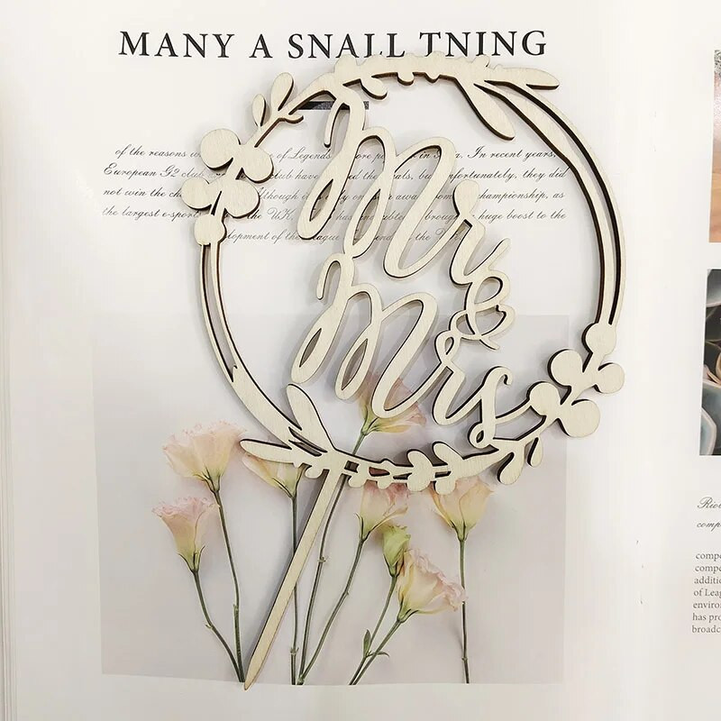 INS Naujas medinis vestuvių ponios torto apmušalas Gėlės Vestuvių tortų apmušalas vestuvių vakarėliui tortų dekoravimui Vakarėlio reikmenys didelio dydžio