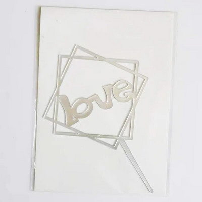Νέο 2022 Love Wedding Cake Topper Gold Heart Wedding Cupcake Topper για Διακοσμήσεις για πάρτι για την ημέρα του Αγίου Βαλεντίνου