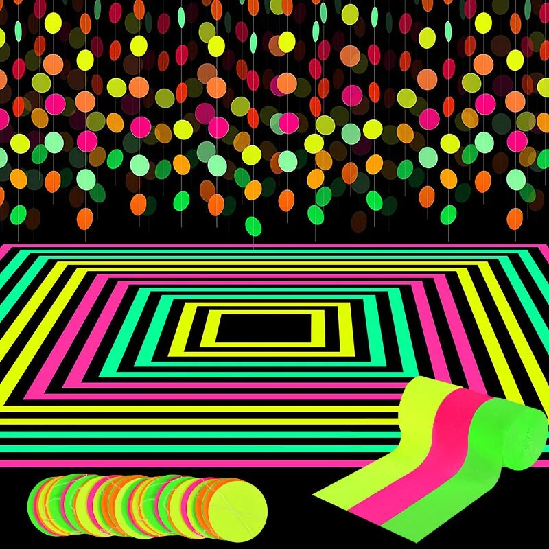 Šviečianti vakarėlio švytėjimas tamsioje popierinėje stygoje Žvaigždės girlianda kabantys pakabukai su gimtadieniu vestuvių vakarėliui papuošti