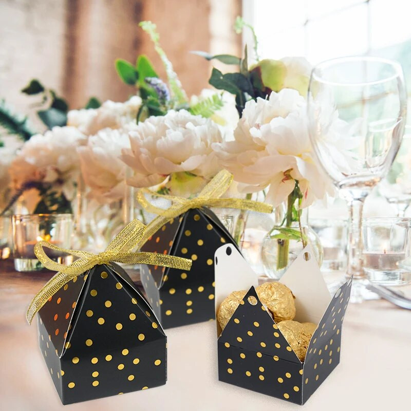 10/20 vnt. Kraftpopieriaus dovanų dėžutė Vestuvinių saldainių šokolado dėžutės pakavimo pasiūlymai svečiams Kūdikių dušas Gimtadienio vakarėlio dekoro reikmenys
