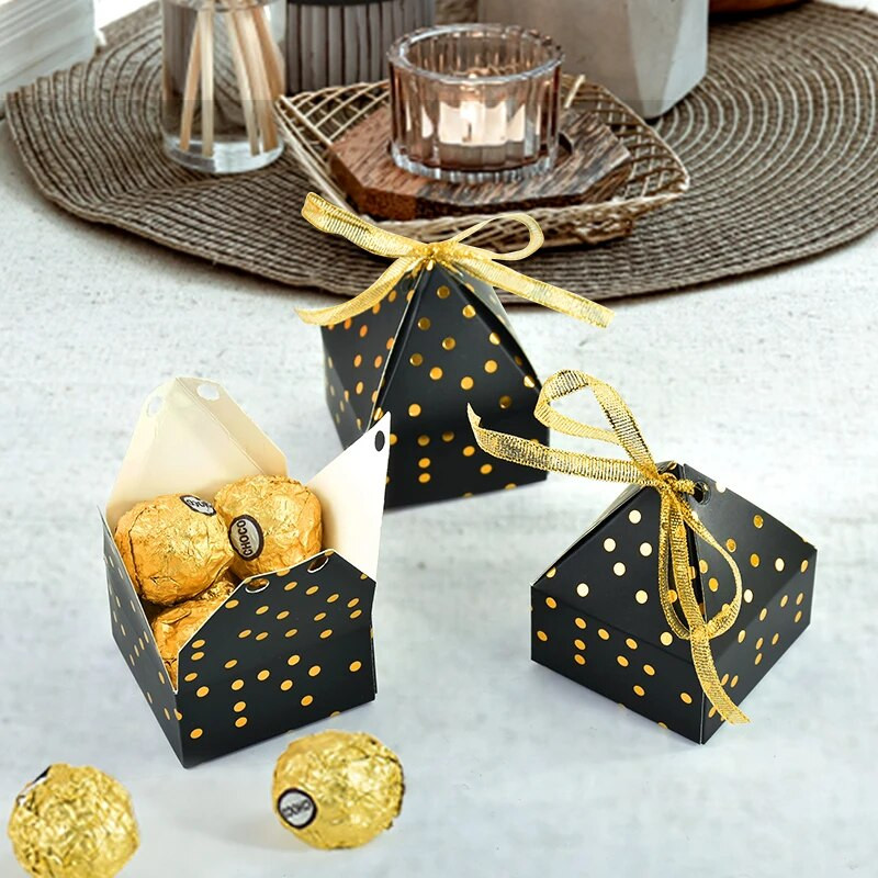 10/20 vnt. Kraftpopieriaus dovanų dėžutė Vestuvinių saldainių šokolado dėžutės pakavimo pasiūlymai svečiams Kūdikių dušas Gimtadienio vakarėlio dekoro reikmenys
