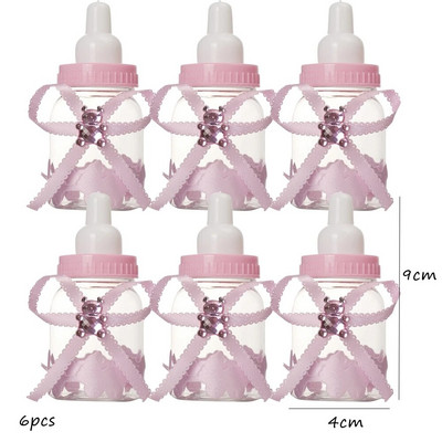 1 πακέτο Bear Cookie Candy Bags Μπλε ροζ χάρτινα κουτιά για παιδιά Είδη συσκευασίας δώρου Διακοσμήσεις για πάρτι γενεθλίων Baby Shower