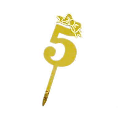 Gold Numbers Happy Birthday Cake Topper Anniversary Acrylic Cupcake Topper for Wedding Birthday Cake Topper 6x18cm